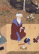 unknow artist The Poet Nizami sits in the highest rank among the great Persian poets of the past oil on canvas